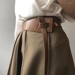 Belts Skinny Temperament PU Leather Belt Women's Personality Knot Buckle Windbreaker Waist Skirt AccessoriesBelts BeltsBelts