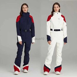 Other Sporting Goods New Winter One-Piece Ski Suit Women Outdoor Sports Snowboard Suit Overalls Jumpsuit Thickened Warm Ski Set Windproof Waterproof HKD231106