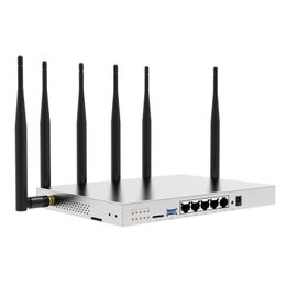 4G LTE WiFi Router SIM Modem Gigabit Ethernet LAN Dual Bands 5.8Ghz SATA Port 5dBi Detachable Antenna for 64 Device