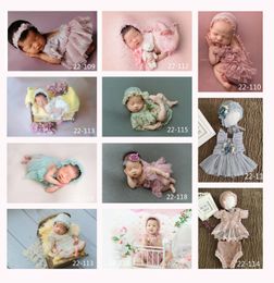 01Month born Pography Props Baby Hat Headband Lace Romper Bodysuits Outfit Baby Girl Dress Costume Pography Clothing 220617