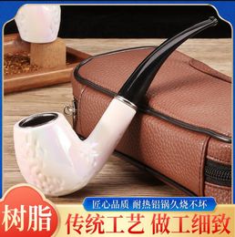 2023 Smoking Pipes New products for beginners acrylic resin pipe with filter cartridge circulation filtering novice practice plastic pipe smoking tools