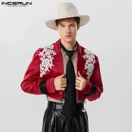 Men's Suits 2023 Men Blazer Patchwork Lapel Long Sleeve Autumn One Button Casual Streetwear Fashion Clothing S-3XL INCERUN