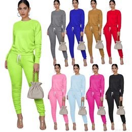 Women tracksuits Two Pieces Set Casual Long Sleeve Top Zipper Cardigan Pencil Pants Outfits Fashion Sport Joggers Street Clothing DHL best quality