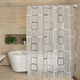 Shower Curtains 120 * 180cm waterproof PEVA shower curtain lining transparent bathtub curtain Mildew curtain bathroom shower curtain W 12 hook 230406