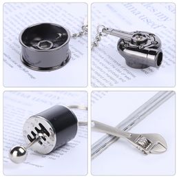 Key Rings L Car Parts Metal Chain Set Cute Part Model Keyring Holder For Lovers Keys Bags Decoration Drop Delivery Amqyf