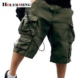 Men's Pants Holyrising Free belt Men 100% cotton pants Multi Pocket Military pants Men Camouflage Cargo trousers 11 Colours 18803-5 230406