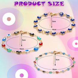 Charm Bracelets Satinior Evil Eye Bracelet Handmade Beads Chain Adjustable Amet Jewellery Eyes For Women Girls Kids Family Drop Delivery Amyxj
