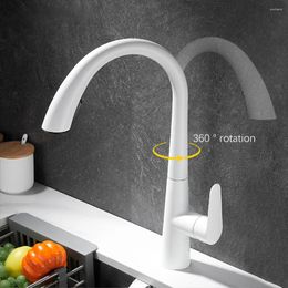 Kitchen Faucets 360 Swivel Home Pull-Out And Cold Water Faucet Washbasin Sink Retractable Splash-Proof