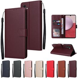 HS PU Leather Wallet Cases PhotoFrame Card Slot TPU Cover For Samsung S23 Ultra Plus A04S A04 A23E A23S A14 A04E A34 A54 A74 A24 POCO X4 M4 Pro RedMi Note 12 C40 10A 10C