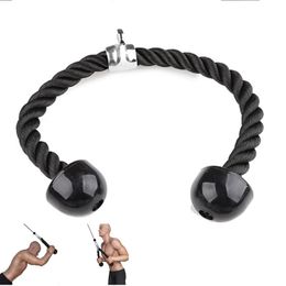Resistance Bands Biceps Drawstring Tricep Rope Abdominal Crunches Cable Pull Down Laterals Muscle Training Fitness Body Building Gym