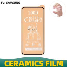 100D Anti Broken Full Glue Screen Protector 9H Matte Nano Ceramic Coating AG Ceramics film for samsung A42 5G A32 A52 A21 A11 A81 A71 A51 A70 A20 A30 A10S A02S A01 M01 F12