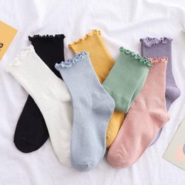 Women Socks Wood Ear Sock Children Summer Ins Lace Japan JK Stacks Cute Fighting