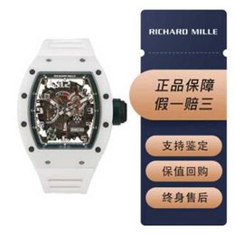 Richarmill Watch Automatic Mechanical Swiss Wristwatches Movement Watches RM030 White Ceramic Le Mans Limited Edition Mens Fashion Leisure Business Spor WN-3HOY