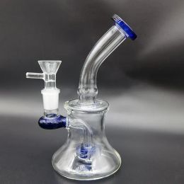 6.5Inchs Mini Hookahs Beaker Glass Bong Dab Oil Rigs Water Pipes Shisha Ashcatcher Percolator Banger With Joint 14mm Banger Bowl For Smoking