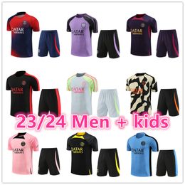 2023 2024 Maillot Paris mbappe tracksuit soccer jerseys training shirt men and kids 23 24 football tracksuit jersey shorts kit Survetement Foot camisetas