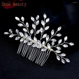 Headpieces A466 Silver Gold Wedding Hair Comb Rhinestone Bridal Side Accessories For Women And Girls Tiara Bride Jewellery