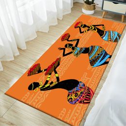 Carpet Ethnic Style Carpets for Living Room Bedroom Tradition African Woman Pattern Area Rugs Soft Flannel Home Decor Kitchen Mat 230406