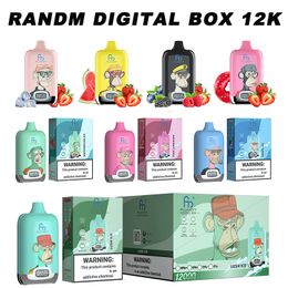 Newest 48 Flavors Original RandM Fumot Digital Box 12000 Puffs Disposable Vape 12K 850mAh Type-C Charging 20ml With Battery And Ejuice Display 0% 2% 5% E Cigarettes