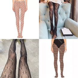 5 Styles Sexy Socks Long Stockings Tights Women Designers Socks Fashion Black Thin Lace Mesh Tights Soft Breathable Letter Tight Pantyhose for Ladies