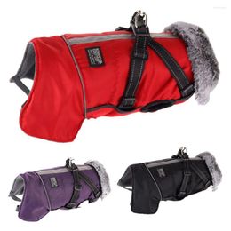 Dog Apparel Winter Waterproof Jacket Fleece Lined Zipper Warm Jackets Plus Velvet Pet Clothes Dogs Coats