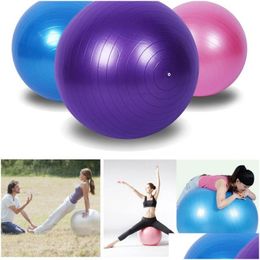 Yoga Balls Yoga Balls 55Cm65Cm75Cm Pvc Explosionproof Fitness Ball Pilates Workout Mas Slip Resistant Gym Sphere Nce Training Drop Del Dh813