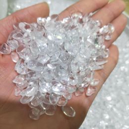 Decorative Figurines Wholesale 5kg Natural White Crystal Gravel Quartz Rock Chips Decortive Stones