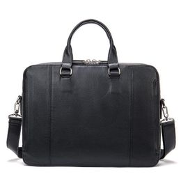 Briefcases Business 15.6 Inch Laptop Bag Men Genuine Leather Handbag Male Travel Man High Quality Cowhide Messenger Bags