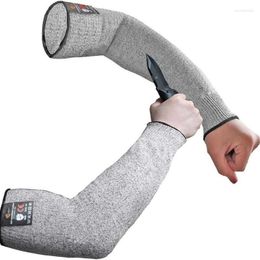 Safety Fingerless Gloves Spring Summer 1Pc Level 5 HPPE Cut Resistant Anti Cutting Chopper Outdoor Work Protection Arm Sleeves Cover Personal Protective Equipment