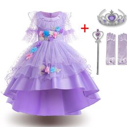 Girls Dresses Snow Princess Costume For Children 4 5 6 7 8 9 10 Year Disguise Kids Halloween Christmas Party Cosplay Dress Up 230406