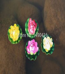 20pcs 10cm Small Artificial Lotus Flowers Water Lily For Garden Wedding Decoration diy flowers for decoration1019979