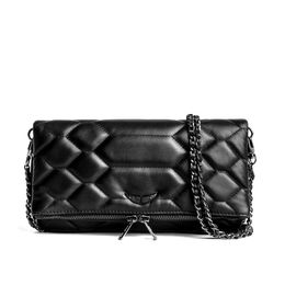 Zadig Voltaire Bag Pochette Rock Swing Your Wings Crossbody Hand Bag Sac Zadig Voltaire Luxury Designer Womens Zadig Voltaire Clutch Bags Mens Totes 802