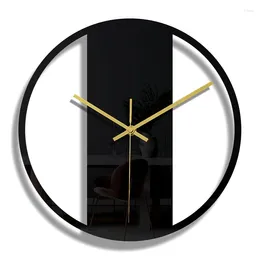 Wall Clocks ABSF 11.8 Inch Acrylic Transparent Clock Sticker Fashion Non-Ticking Quartz Watch For Living Room Home Decorative