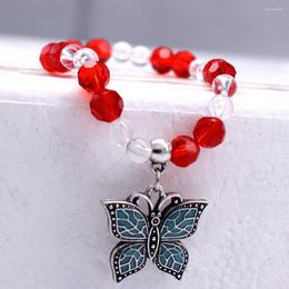 Charm Bracelets Double Nose Drop Ship Latest Fashion Faith Hope Love Inspirational Jewellery Butterfly Beads For Girl Women