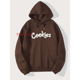 "Kurabiyeler" Kanguru Cepli Drawstring Hoodie, Erkekler Günlük Düz Renk Bahar Sonbahar Ceketi için Hafif Streç Kapşonlu Sweatshirt