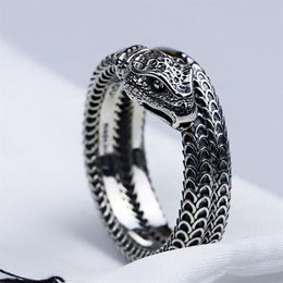 Women Men Snake Finger Ring with Stamp Animal Snake Ring for Gift Party High Quality Jewellery Accessories271R