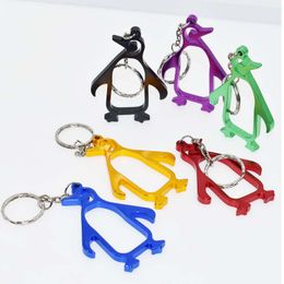 Creative penguins beer bottle opener Aluminium alloy animal bottle opener with key chain Lovely portable bottle opener dh975