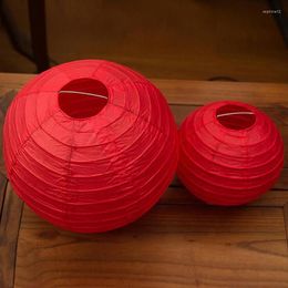 Christmas Decorations Red Paper Lanterns 20pcs/lot 8" (20cm)Wedding Lampshade Holiday Party Supplies Chinese Round Lantern