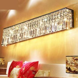 Wall Lamps 80CM Living Room Lamp Long Crystal Lighting El Sconce Led Fixture Abajur Home Lights & Mirror Light