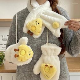 Scarves Soft And Comfortable Gloves Plush No. Cartoon Thickened Warm Waterproof Function Skin-friendly Winter
