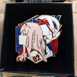 Pins Brooches NEW Darling in the FranXX Zero Two Anime Spray Paint Metal Badge Cosplay Enamel Lapel Pins Anime Badges Brooch Bag Souvenir Gift Q231107