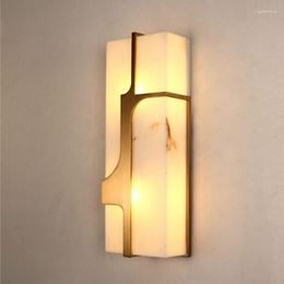 Wall Lamps Italy Marble Fixture Hallway Led Lamp Bedroom Mirror Sconce Living Room Light Stainless Steel El Fixtures