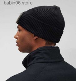 Beanie/Skull Caps Lens removeable men caps outdoor warm cotton knitted beanies windproof skullcaps casual male Winter warm hat high quality T230406