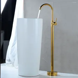 Bathroom Sink Faucets Basin Faucet Brass Single Lever Rotation And Cold Floor Decked Mixer Fashion Gold Antique