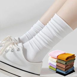 Women Socks Summer Cute Velvet Loose Knitting Nylon Thin Spring Female Tube Soft Breathable Long Stockings Solid Color