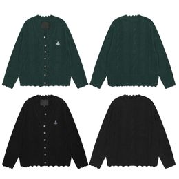 Women Sweater Cardigans Autumn and Winter Casual Loose Long Sleeve Knitted Sweaters Coats Twists Retro Embroidery