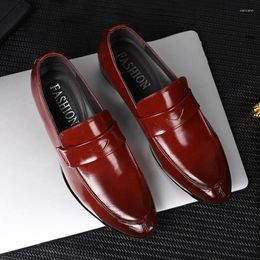 Dress Shoes Autumn Men's Solid Colour Pointed Non Slip Soft Sole Comfortable Fit Fashion Shallow Breathable Business