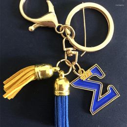 Keychains 1Pcs Sigma Gamma Rho 1922 Tassel Keychain OKC22 DIY SGRHO Bag Car Greek Fraternity Sorority Accessory Key Ring
