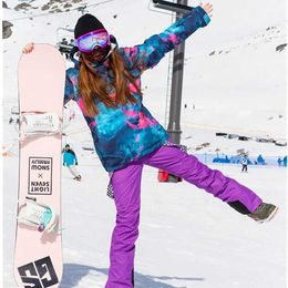 Other Sporting Goods SIMAINING Ski Suit Women Snowboard Jacket And Mountain Skiing Pants Waterproof Breathable Outdoor Winter Warm Coat Snow Set HKD231106