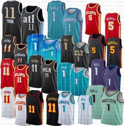 Men Trae 11 Young Basketball Jersey 2024 New Dejounte Murray LaMelo Ball Stitched jerseys