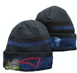 Men Knitted Cuffed Pom New England Beanies NE Bobble Hats Sport Knit Hat Striped Sideline Wool Warm BasEball Beanies Cap For Women A9